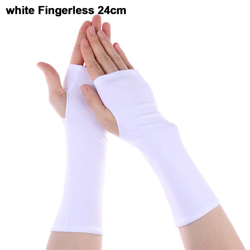 Solid Mittens Driving Accessories Fingerless Half Finger Sleeves Sunscreen Protection Long Gloves