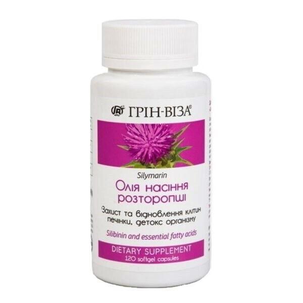 Milk Thistle Oil 120 Capsules, Hepatoprotector