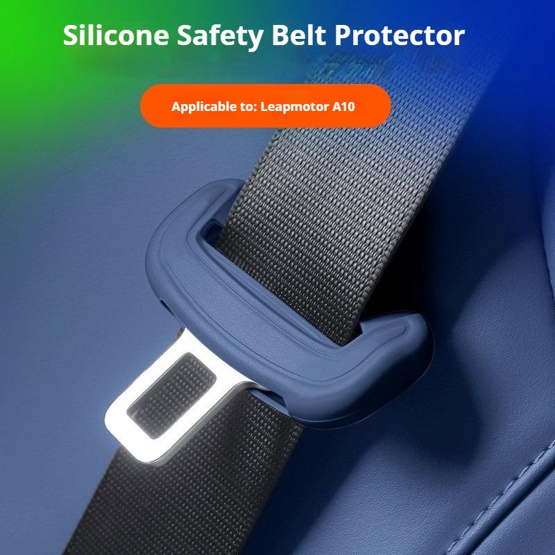 Seat Belt Protection Cover for Leapmotor A10 B03X Car Seat Belt Buckle Cover Silicone Anti-Scratch Protector Car Accessories