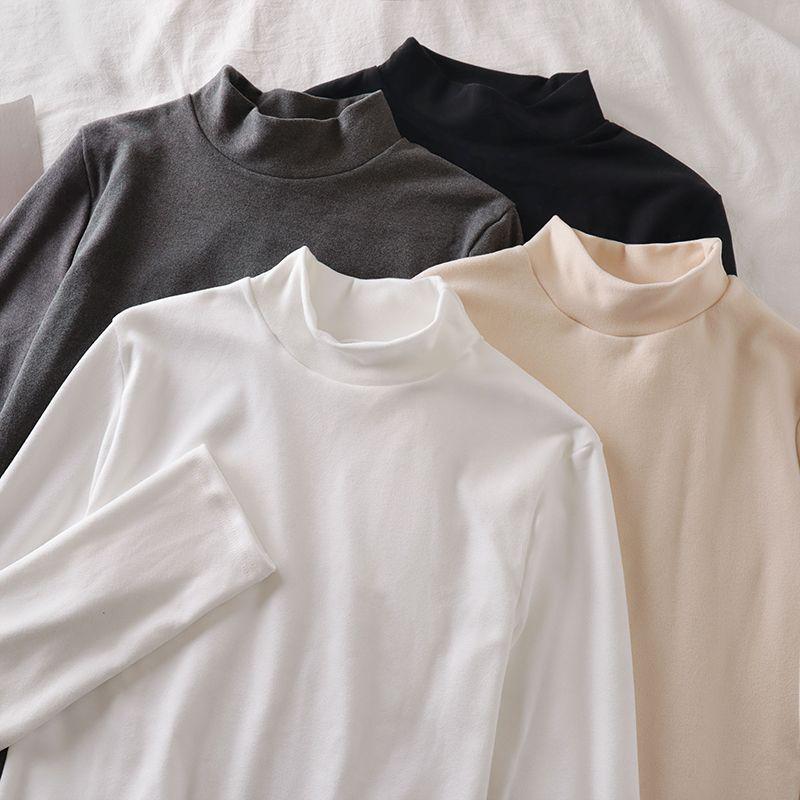 Женская облегающая белая водолазка с длинным рукавом, немецкий бархат, шикарный топ осень/зима 2025 г.