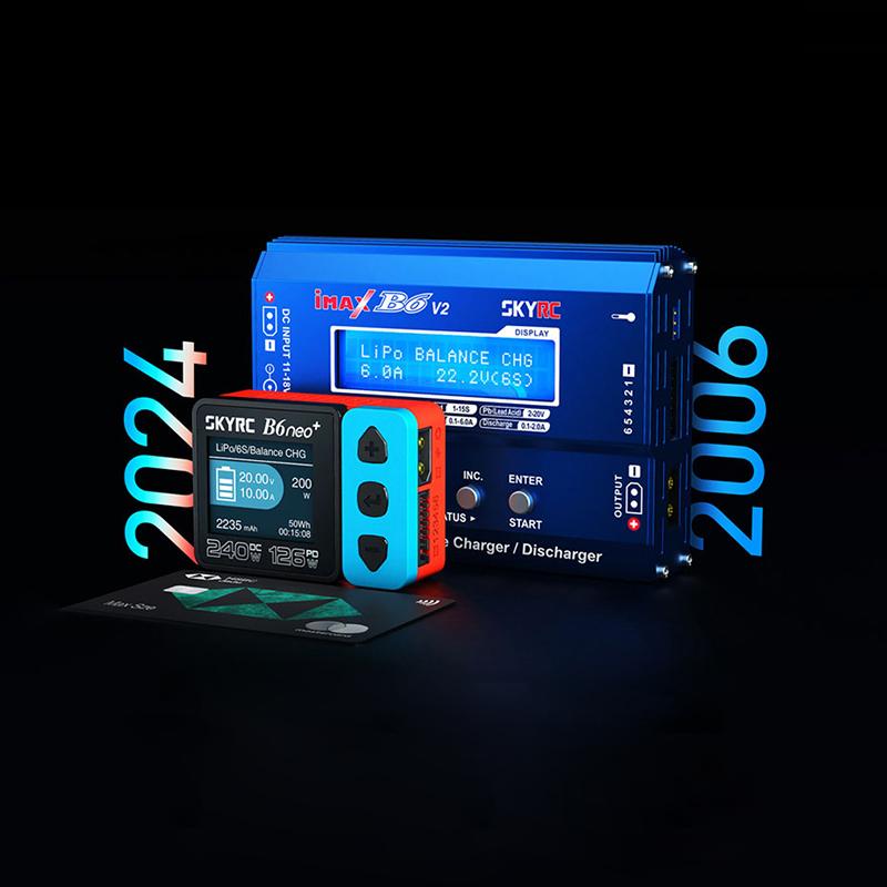 SkyRC B6neo+ DC 240W PD 126W Smart Charger Battery Balance Charger SK-100211 B6 neo+ B6NEO Compact Charger Discharger For LiPo