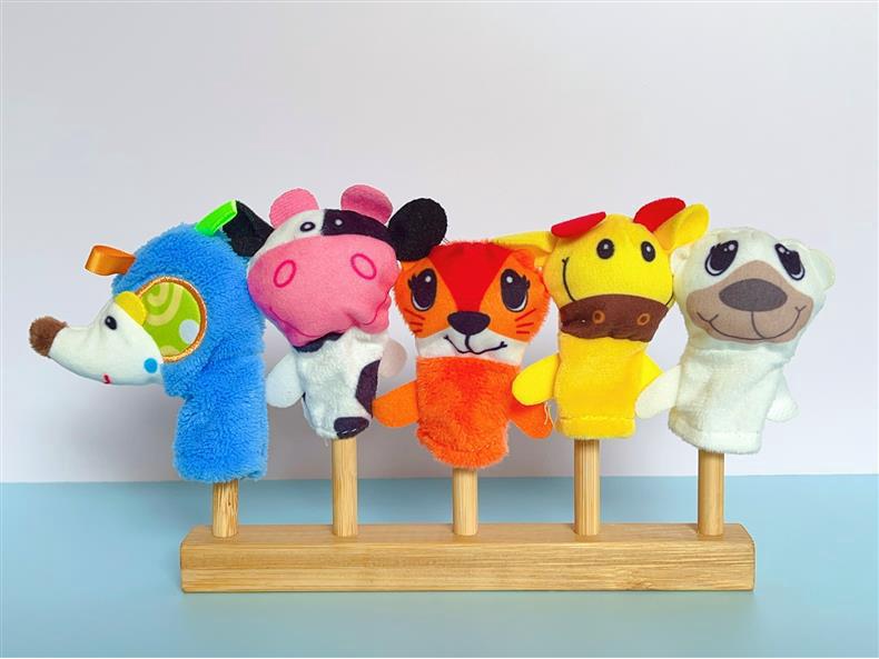 Подставка для пальчиковых кукол в виде животных для языковых зон детского сада и кукольного домика