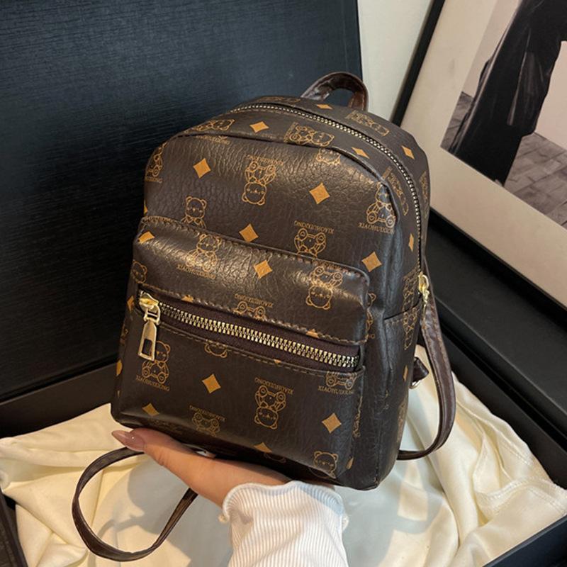 Foreign Style Fashion 2025 Summer New Backpack Trend Niche Design Texture Popular Large-capacity Printing