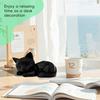 3D Printed Cat Figurine Minimalist Sleeping Desktop Pet for Home Cat Ornament Office Desk Car