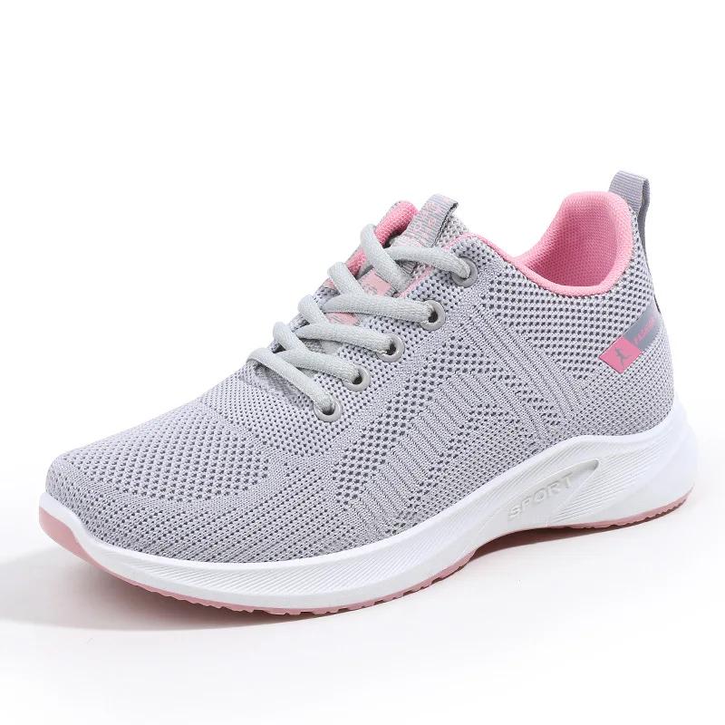Women's Shoes Spring and Autumn 2024 New Leisure Sports Running Shoes Mesh Breathable Soft Sole Women's Shoes Versatile