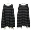 New Goth Punk Gothic Sweater Oversized Pullovers Women Striped Cool Hollow Out Hole Broken Jumper Harajuku Aesthetics Sweater