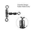 Rolling Triple Connector Fishing Connector Solid Connector Solid Ring Fishing Tackle Fishing Swivel