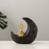 Ceramic Moon-Shaped Incense Burner Light Luxury Decorative Eastern Incense Holder Middle Eastern Style Aromatherapy Stove
