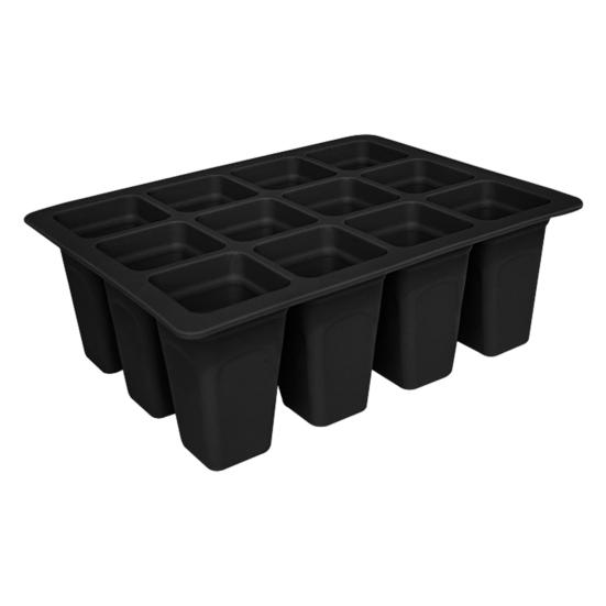 12 сеток, стартовый лоток для семян с дренажными отверстиями, силиконовые биоразлагаемые детские горшки для семян овощей, трав, цветов