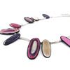 [J2157] - Pink Purple 'Coloring' Designer Necklace