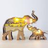 Elephant Home Decorations Festival Decorations Wooden Carved Elephant Parent-Child Decorations