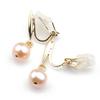 1 Looks Like a Pierced Clip Nickel Free [Accessories Salt] Pearl, Earring, Earring, Pink, Hypoallergenic,