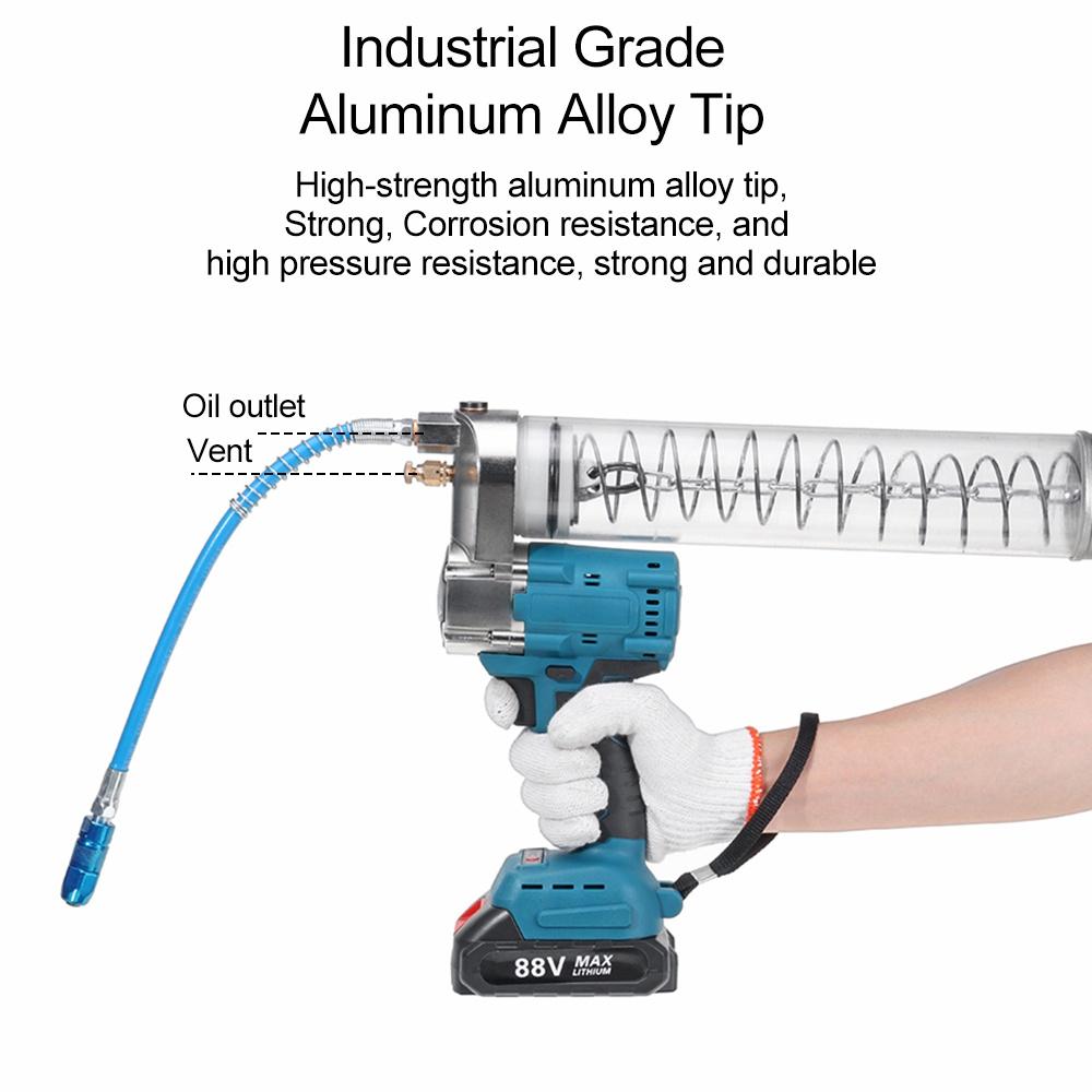 600CC 12000PSI Электрический смазочный пистолет Перезаряжаемый экскаватор высокого давления Автомобильная смазка Механическая смазка для зубчатых передач