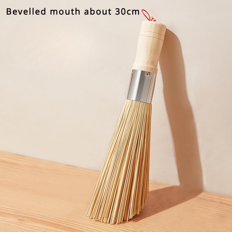 Old-fashioned Bamboo Pot Brush Kitchen Special Brush Pot Scrubber Magic Pot Washing Bamboo Brush Broom Loofah Flesh Commercial Natural Brush
