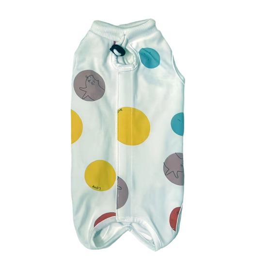 Cat Recovery Suit Soft Cotton Clothing Cute Cartoon Print Cat Four-Leg Clothes