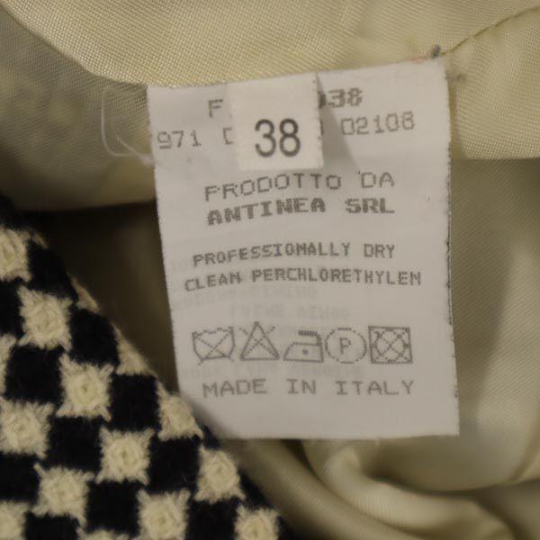 Emporio Armani Сделано в Италии шерстяной приталенный жакет 38 Бежевый x черный блейзер Женский Б/у