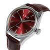 KNIS Varnish Made In Japan Automatic Watch Sapphire Glass 10 ATM Water Resistant Mechanical Wine Red Brown Leather Men's KN001-RDBRLE