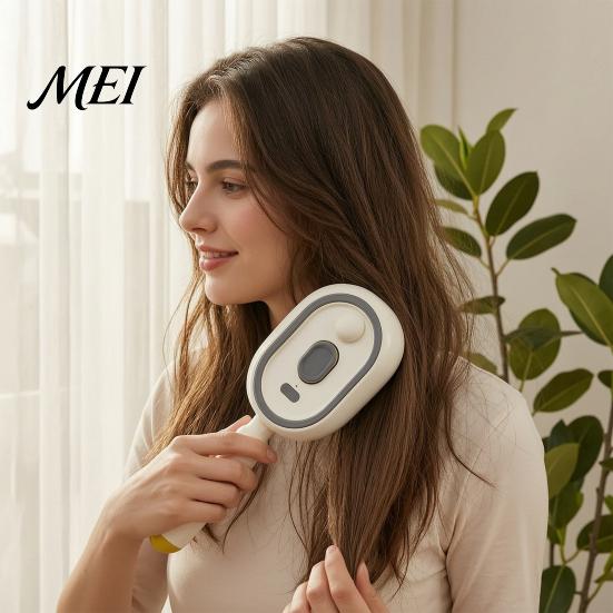 Self-Cleaning Massage Brush 1/2Pcs Electric Spray Air Cushion Brush, USB Rechargeable Misting Scalp Anti-Frizz Steam Comb for Dry Damaged Hair