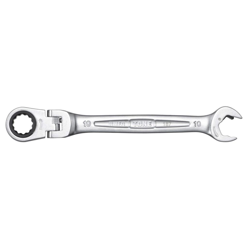 TONE Swivel Quick Ratchet Combination 10mm Jaw Opening RMFQ-10 Wrench,
