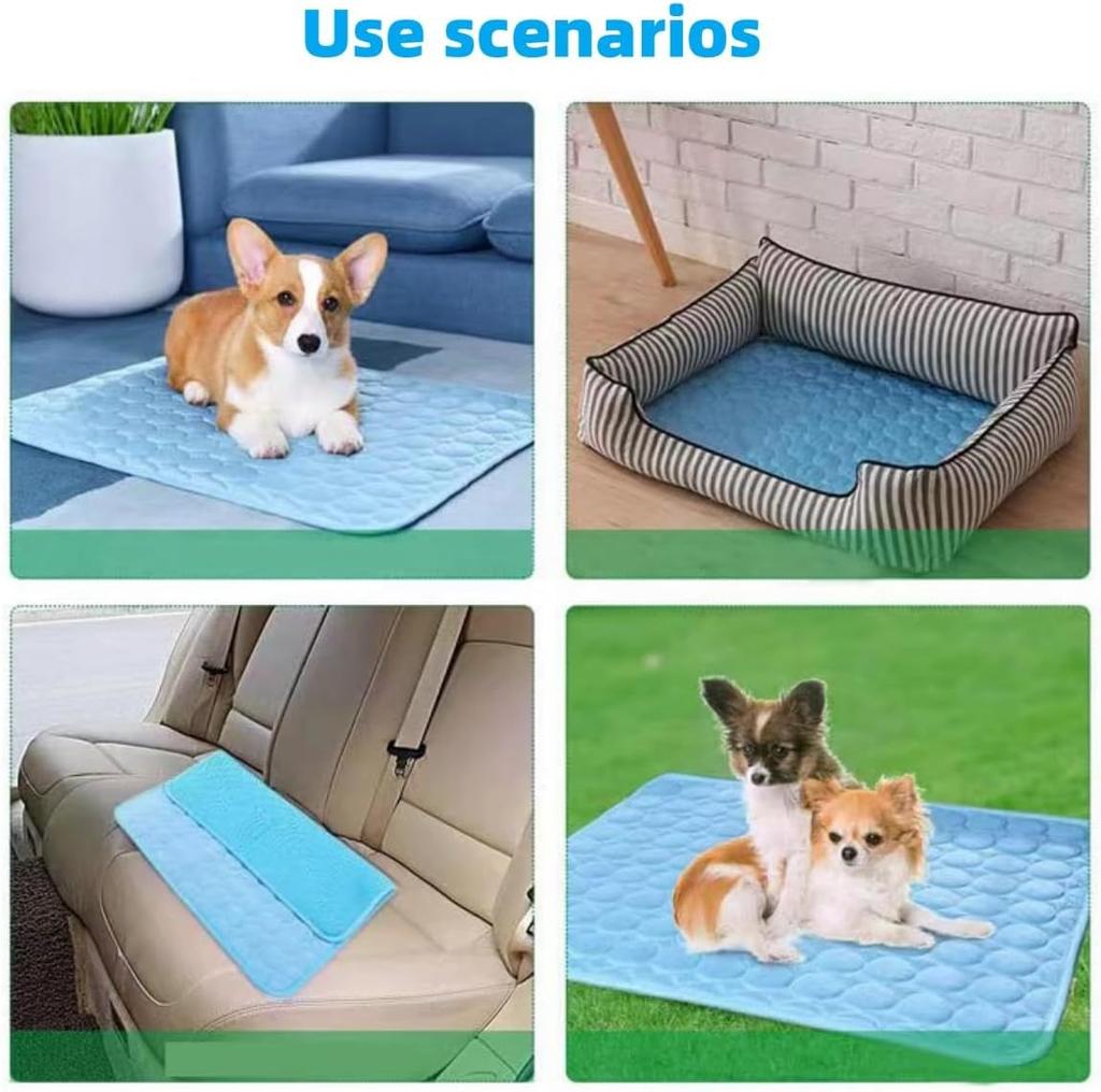 Pet Silk Mat  Summer Cooling Sleeping Mat for Pets  Sofa Cushions  Floor Mats  Brown  XL