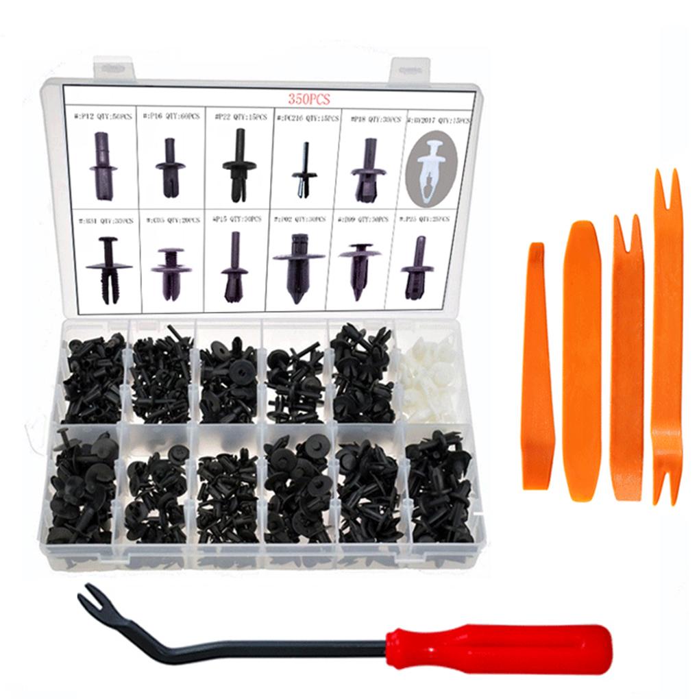 Смешанный комплект автомобильных крепежных зажимов, фиксаторов для кузова автомобиля, заклепок, бампера, дверной обшивки, панели, крепежных элементов с коробкой, автомобильные аксессуары