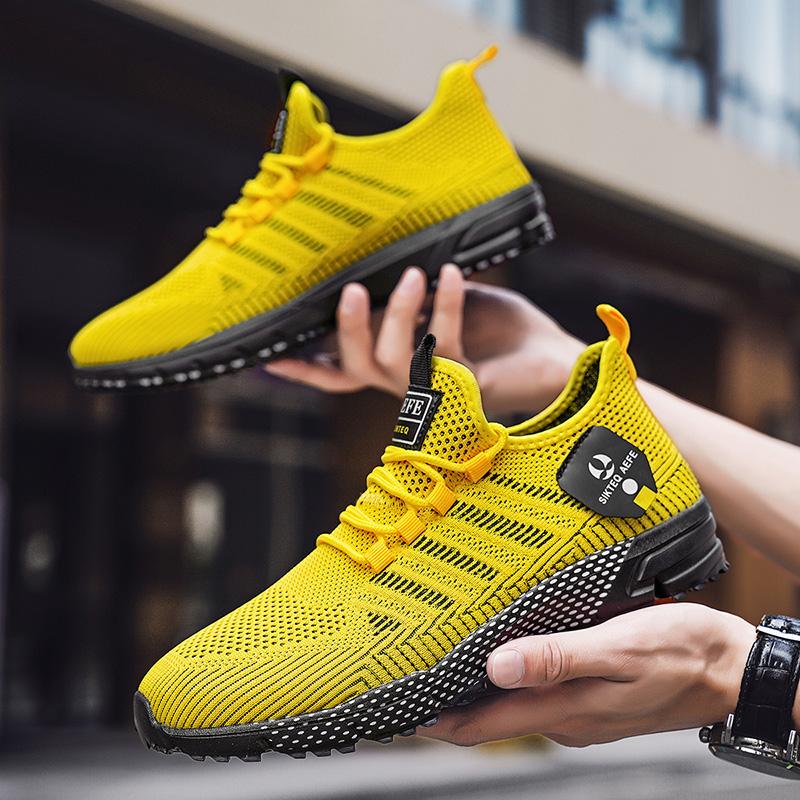 Спортивная обувь Летняя обувь Кроссовки Летающие тканые и дышащие кроссовки Легкая сетка Мужская повседневная обувь Мужская