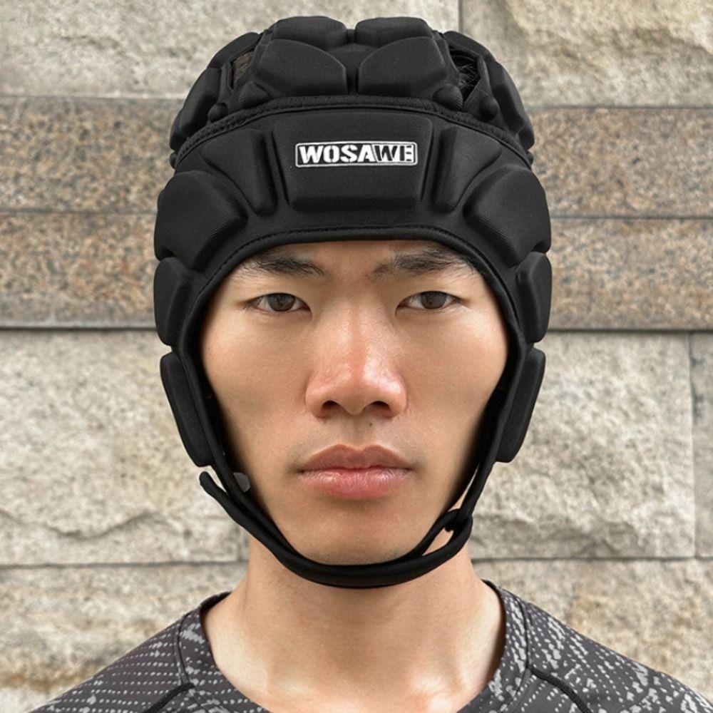 Breathable Football Protect Helmet EVA Sponge Padded Ski Head Protector Goalkeeper Helmet  Soccer