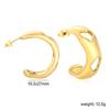 Women's Niche Stainless Steel Two-tone Earrings, Vreative Jewelry, High-end INS Style New Uique Design, Waterproof Gift Jewelry