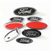 PLWD4 For Ford Fiesta Focus 2 3 Mondeo Edge Ranger Fusion Kuga S-MAX Transit Car Front Grille Emblem Rear Trunk Logo Badge Accessories