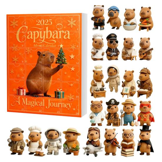 Рождественский кулон в виде мультяшной капибары, 24-дневный рождественский календарь обратного отсчета, праздничный декор