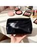 YSL-Женская черная прямоугольная косметичка, ручная дорожная сумка-органайзер для косметики, портативный клатч для ежедневного хранения
