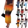 Women's Casual Fashion Gradient Printed Fishtail Split Skirt Elasticated Slim Half-body Skirt
