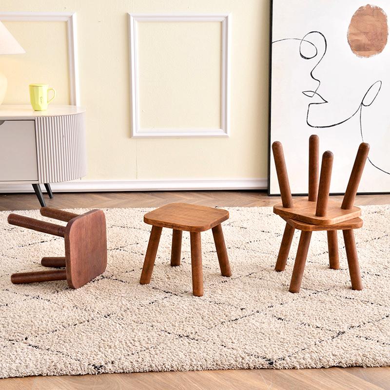 1 шт. деревянная скамейка многоцелевая мебель сиденье стул для комнаты цельный деревянный переносной низкий табурет для смены обуви цвет орех