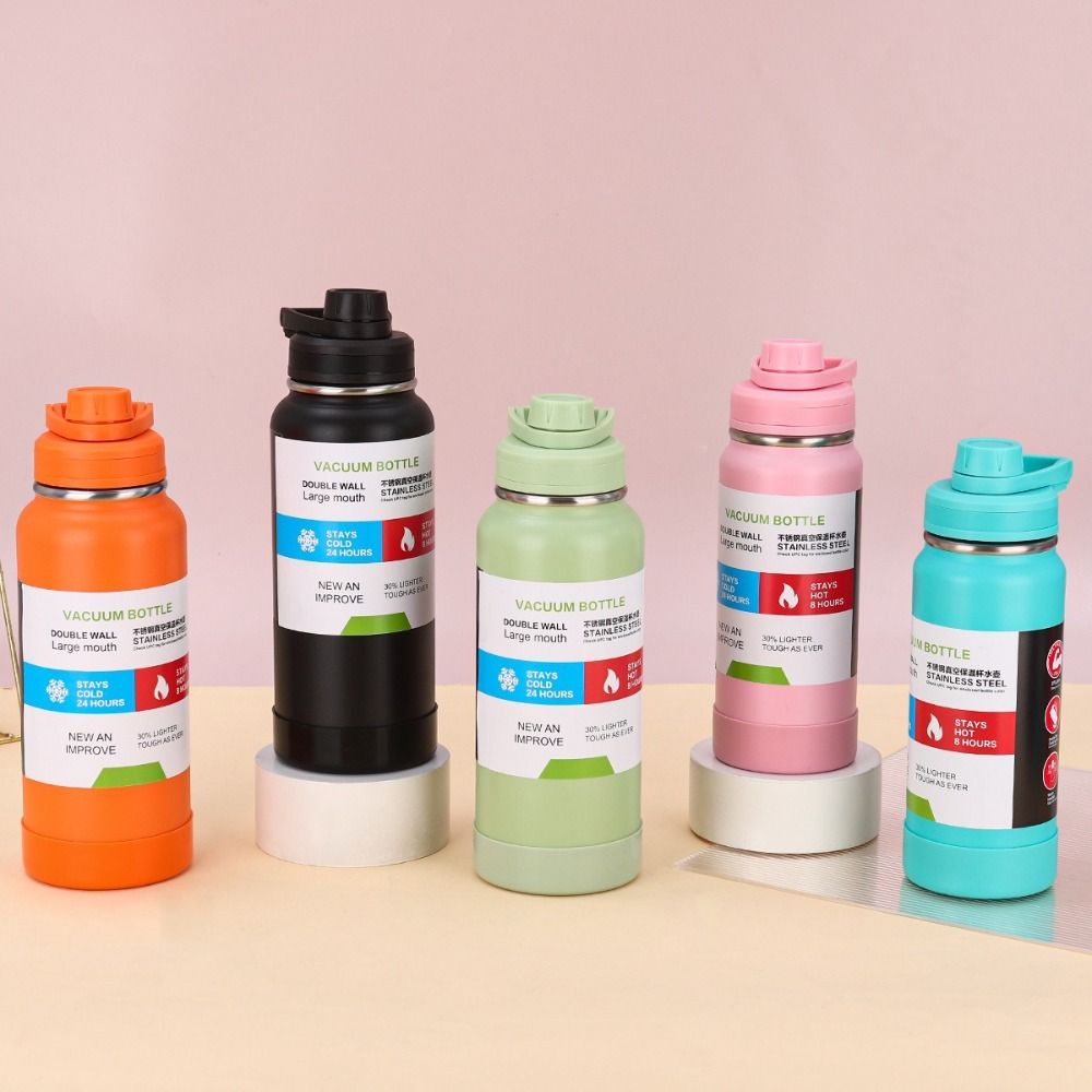 600/800ml Insulated Cup Leakproof Sports Water Bottle Vacuum Flask For Outdoor/Travel