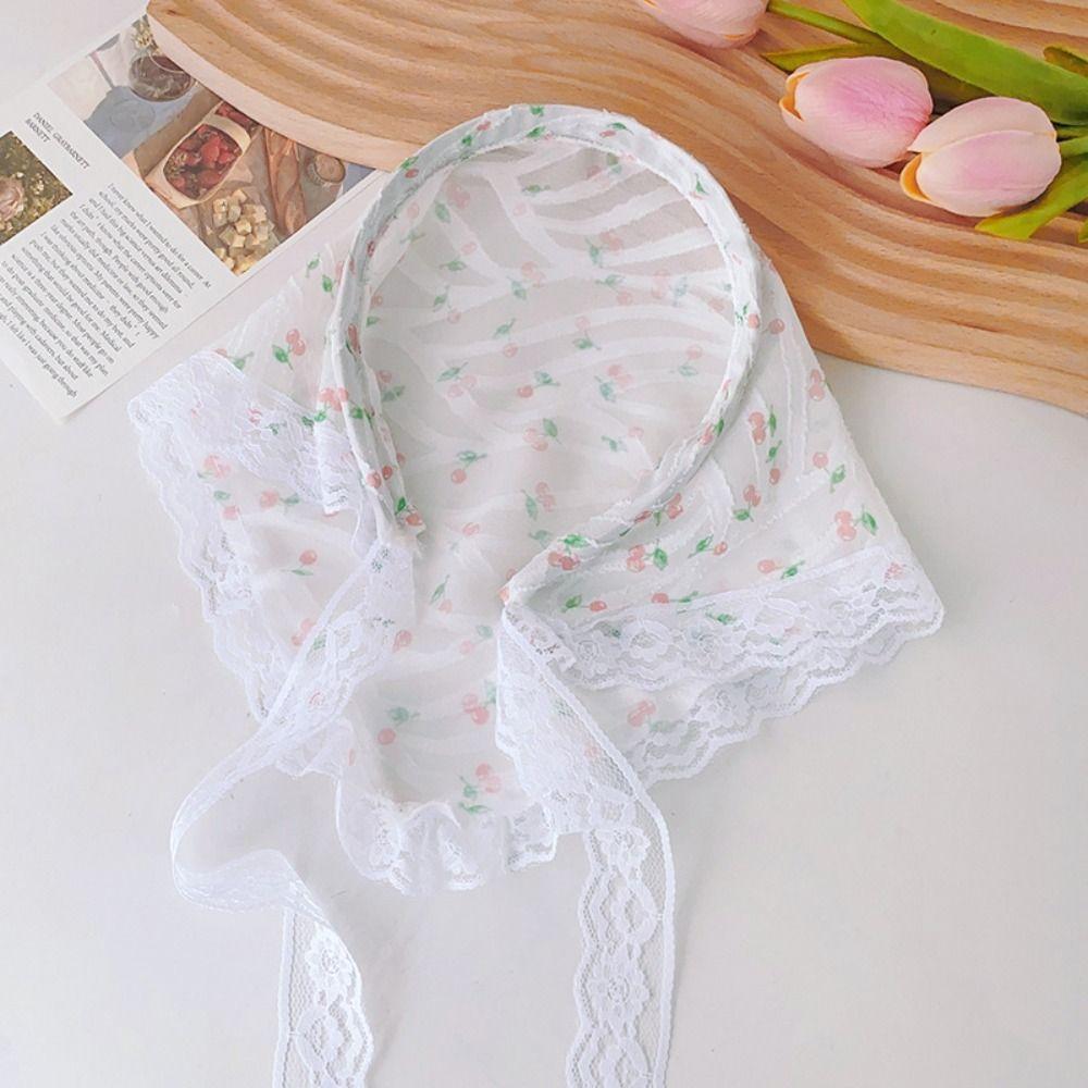 Hair Accessories Triangle Scarf Lazy Person Lace Headscarf Sun Protection Headscarf