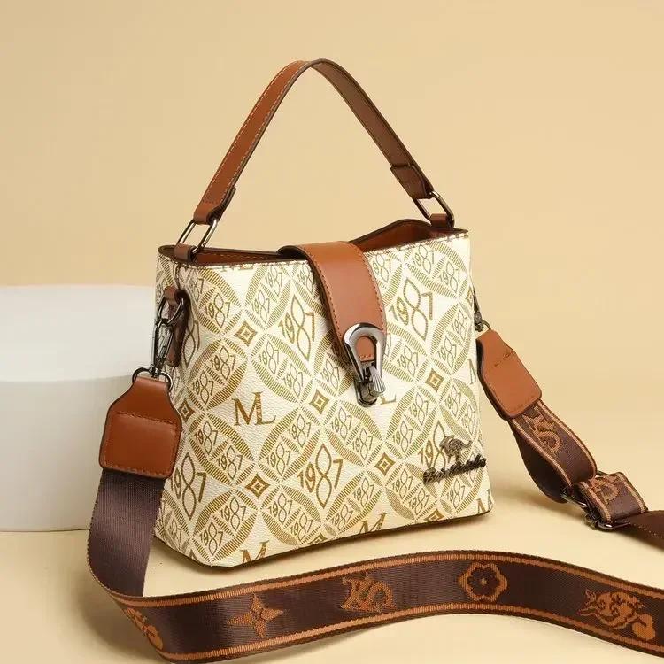 Новая женская портативная универсальная винтажная печатная сумка-мессенджер большой вместимости