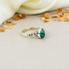 Malachite Gemstone 925 Sterling Silver Pear Gemstone Handmade Ring For Women