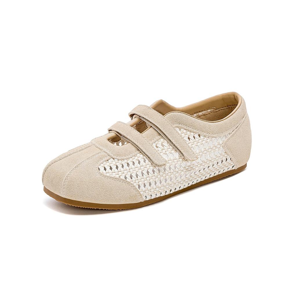 Pretty Feifei Mesh German Training Shoes Women's Summer New Woven Inner Height Increase Xiaobai Breathable Mary Jane Sports Shoes