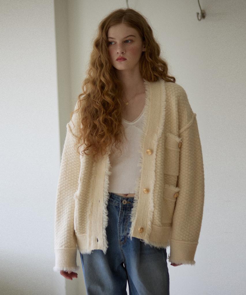 Opendoorstudio Winter Tweed Knit Cream