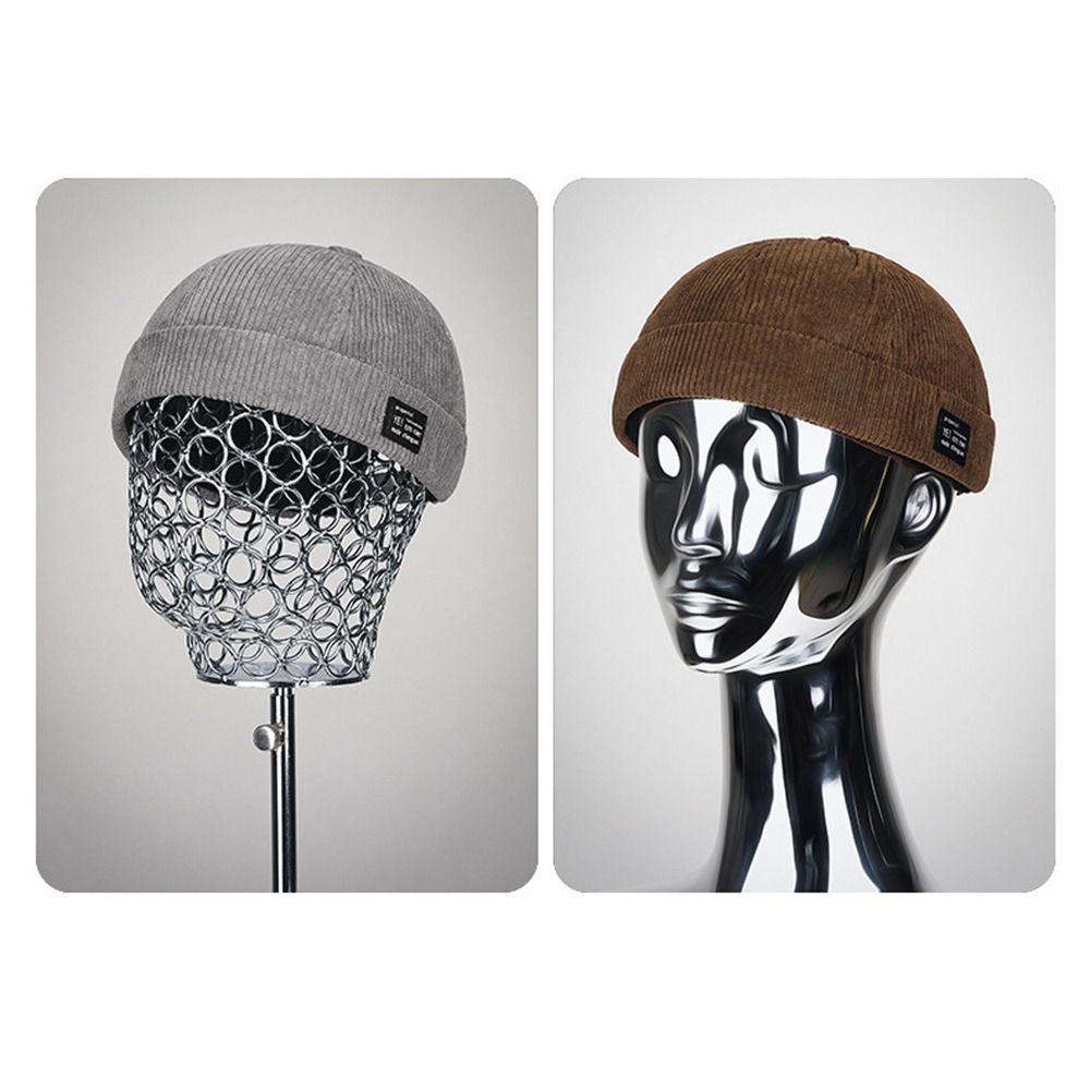 Однотонная винтажная кепка докера из вельвета, хип-хоп шляпа, многоцелевая куполообразная кепка-дыня, мужская и женская