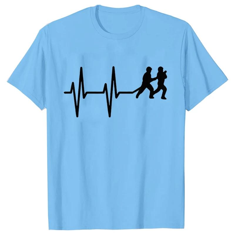 Casual Men's Clothing Fireman Heartbeat Firefighter T-Shirt Men T Shirt Fire Worker Rescue Short Sleeve Tees Short Sleeve Tops