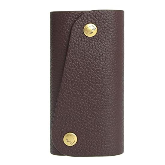 Key Case with Key Ring Leather Genuine Leather Brand 4 Key Holder Leather Genuine Leather SKH090 PI0005 Unisex IL BISONTE [IL BISONTE] Men's (SIGARO