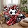 Soccer Ball in Flames Theme blanket Lightweight Warm Flannel Blanket Decorative Throw Blanket for Home Decoration