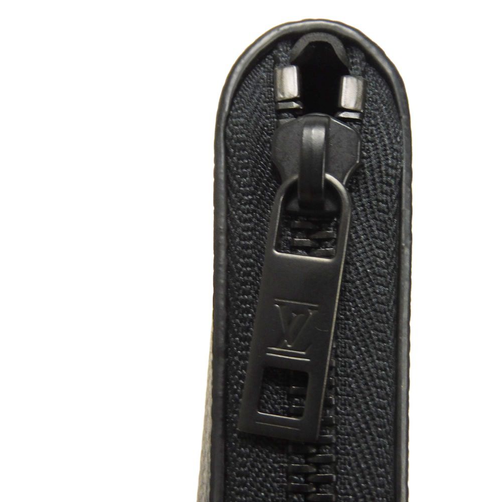Used 12564 Zippy Wallet Horizontal M80334 7940 Current Model Black Zip Around RFID LV Aerogram Noir Men's from Japan