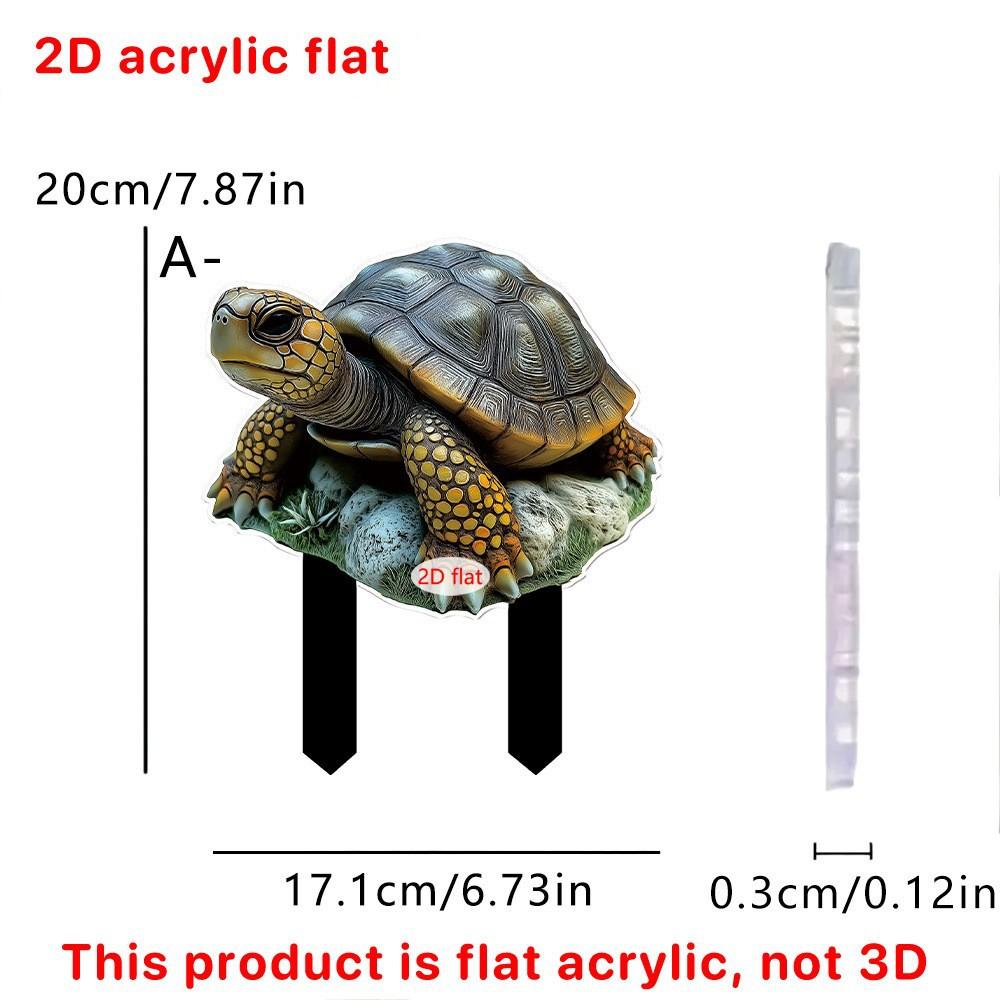 Новая лягушка утка черепаха животное 2D плоский акрил двор сад украшение для дома напольный штекер