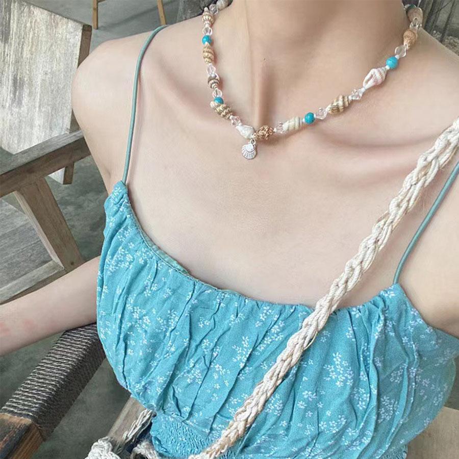 Bohemia Women Choker Necklace Cute Conch Seashell Short Collar Summer Beach Jewelry Leisure Accessories Gifts For Her Joias