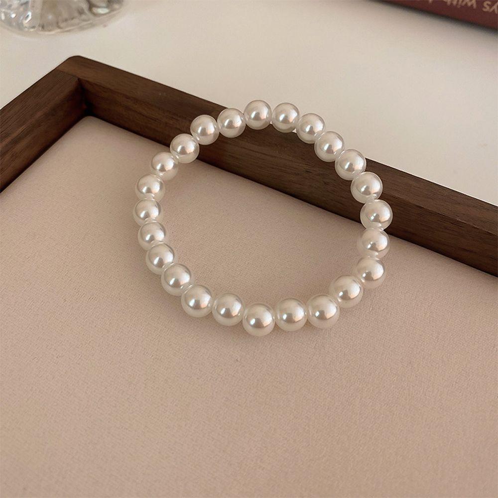Elegant Lovely French Sweet Fashion Jewelry Female Elastic Bracelet Pearl Korean Style Bracelet
