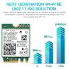 Wifi 6E M.2 AX210 5374Mbps Wifi Wireless Card Bluetooth 5.3 802.11ac/ax Tri Band AX210NGW With 10dbi Antennas For Win 10/11