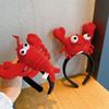 Performance Prop Wash Face Plush Crab Hair Hoop Female Headwear Cartoon Headdress Lobster Headband