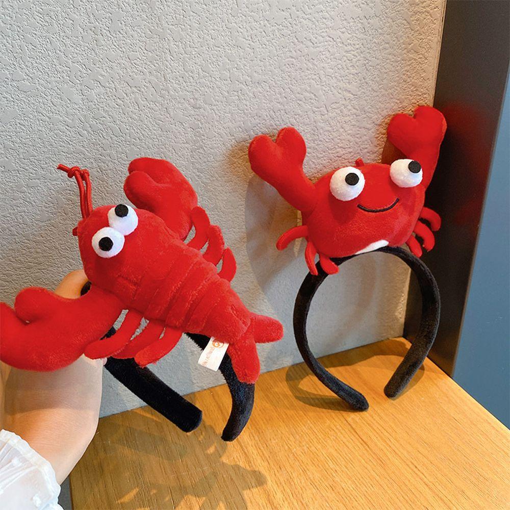 Performance Prop Wash Face Plush Crab Hair Hoop Female Headwear Cartoon Headdress Lobster Headband